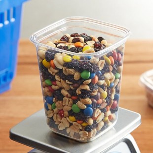 Fabri-Kal SQ32 TruWare 32 oz. Square Recycled PET Deli Container - 600/Case