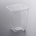 Fabri-Kal SQ32 TruWare 32 oz. Square Recycled PET Deli Container - 600/Case