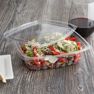 Eco-Products EP-RC24 24 oz. PLA Plastic Compostable Rectangular Deli Container and Lid - 200/Case Eco-Products EP-RC24 24 oz. PLA Plastic Compostable Rectangular Deli Container and Lid - 200/Case