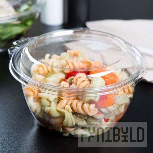 Dart SafeSeal 16 oz. Plastic Tamper-Resistant, Tamper-Evident Bowl with Dome Lid - 240/Case