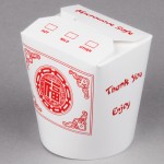 Fold-Pak SmartServ 16SSPRINTM 16 oz. Printed Chinese / Asian Microwavable Paper Take-Out Container - 500/Case