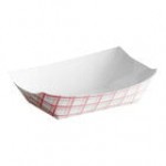 #300 3 lb. Solid Black Paper Food Tray - 250/Pack