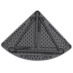 ZOWN 60523SGY2E Gray Commercial Blow Molded Resin Corner Folding Table - 2/Pack
