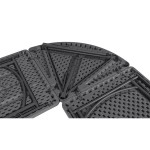 ZOWN 60523SGY2E Gray Commercial Blow Molded Resin Corner Folding Table - 2/Pack