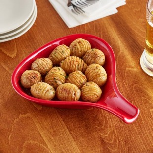 Acopa 18 oz. Red Stoneware Fry Pan Server - 12/Case