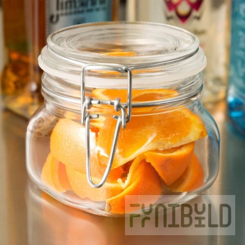 Libbey 17208836 17 oz. Garden Jar with Clamp Lid - 6/Case