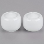 10 Strawberry Street TAV-30 Taverno White Porcelain Salt and Pepper Set - 18/Case