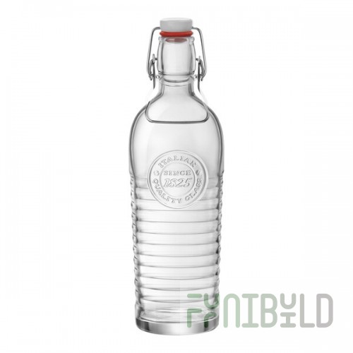 Bormioli Rocco Officina from Steelite International 40 oz. Swing Top Glass Bottle - 6/Case