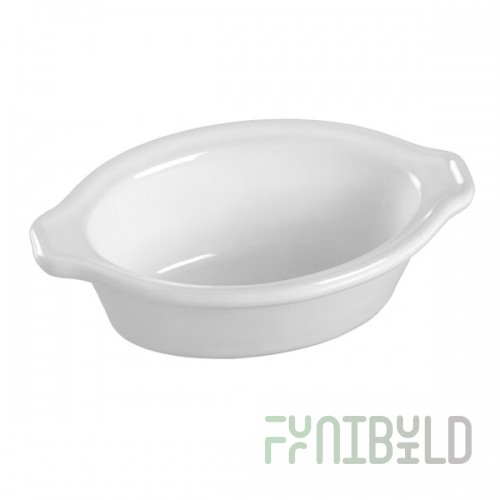 Solia Eskoffie 1.4 oz. Cocotte White Porcelain Mini Dish - 144/Case
