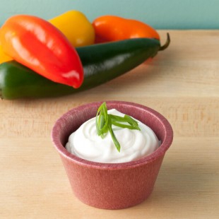 HS Inc. HS1014 2.5 oz. Raspberry Polyethylene Ramekin - 48/Case