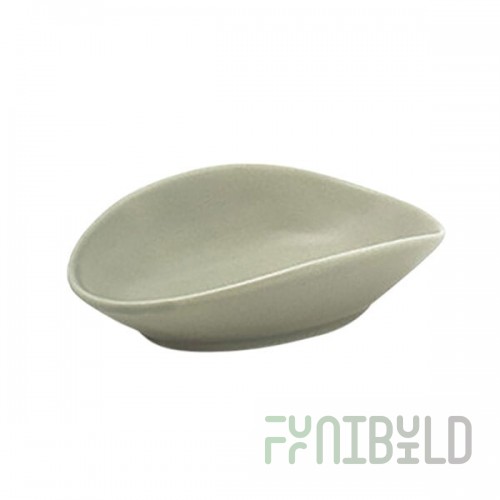 Front of the House Tides 3 oz. Semi-Matte Pumice Oval Porcelain Ramekin - 12/Case