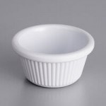 Acopa 1.5 oz. White Fluted Melamine Ramekin - 12/Case Acopa 1.5 oz. White Fluted Melamine Ramekin - 12/Case
