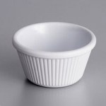 Acopa 1.5 oz. White Fluted Melamine Ramekin - 12/Case Acopa 1.5 oz. White Fluted Melamine Ramekin - 12/Case