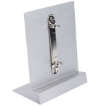 Menu Solutions MT2R-MIDA Alumitique Aluminum Menu Tent - Brushed Finish - 4