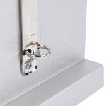 Menu Solutions MT2R-MIDA Alumitique Aluminum Menu Tent - Brushed Finish - 4