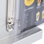 Menu Solutions MT2R-MIDA Alumitique Aluminum Menu Tent - Brushed Finish - 4