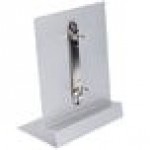 Menu Solutions MT2R-MIDA Alumitique Aluminum Menu Tent - Brushed Finish - 4