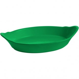 TableCraft CW1710GN 28 oz. Green Oval Au Gratin Dish TableCraft CW1710GN 28 oz. Green Oval Au Gratin Dish