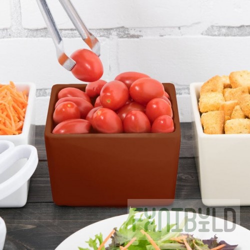 TableCraft CW4024BR Contemporary Collection Brown 1 Qt. Straight Sided Bowl