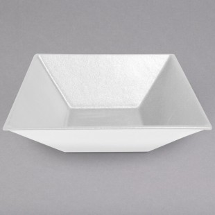 G.E.T. Enterprises BSD16WW Bugambilia 13.5 Qt. Classic Textured Finish White Resin-Coated Aluminum XL Deep Square Bowl