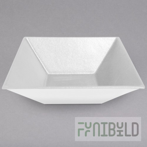 G.E.T. Enterprises BSD16WW Bugambilia 13.5 Qt. Classic Textured Finish White Resin-Coated Aluminum XL Deep Square Bowl