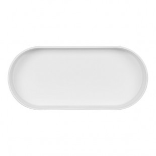 Cal-Mil Hudson 72 oz. White Oval Raised Rim Melamine Serving Bowl Cal-Mil Hudson 72 oz. White Oval Raised Rim Melamine Serving Bowl
