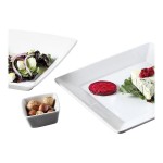 Tuxton GSP-532 TuxTrendz Santorini 1.28 Qt. Bright White Square China Bowl - 12/Case