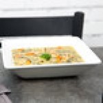 Tuxton GSP-532 TuxTrendz Santorini 1.28 Qt. Bright White Square China Bowl - 12/Case