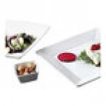 Tuxton GSP-532 TuxTrendz Santorini 1.28 Qt. Bright White Square China Bowl - 12/Case
