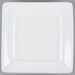Tuxton GSP-532 TuxTrendz Santorini 1.28 Qt. Bright White Square China Bowl - 12/Case