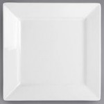 Tuxton GSP-532 TuxTrendz Santorini 1.28 Qt. Bright White Square China Bowl - 12/Case