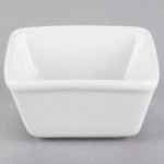 Tuxton GSP-532 TuxTrendz Santorini 1.28 Qt. Bright White Square China Bowl - 12/Case