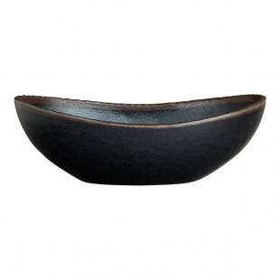 Delfin Greystone from Steelite International 40 oz. Large Oval Black Melamine Bowl - 24/Case Delfin Greystone from Steelite International 40 oz. Large Oval Black Melamine Bowl - 24/Case