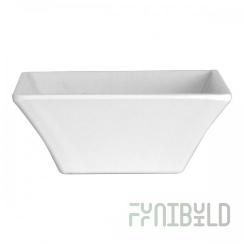 Creations Polar White from Steelite International 12.875 oz. Melamine Square Deep Bowl - 24/Case