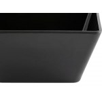 Acopa Rittenhouse 20 oz. Square Black Melamine Bowl - 12/Case