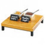 Cal-Mil 22065-3-99 Madera Rustic Pine Square Wood Riser - 12 Cal-Mil 22065-3-99 Madera Rustic Pine Square Wood Riser - 12