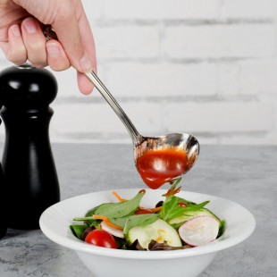 Walco Sentry from Steelite International WL9521 1 oz. 18/10 Stainless Steel Extra Heavy Weight Gravy Ladle - 24/Case Walco Sentry from Steelite International WL9521 1 oz. 18/10 Stainless Steel Extra Heavy Weight Gravy Ladle - 24/Case