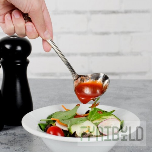 Walco Sentry from Steelite International WL9521 1 oz. 18/10 Stainless Steel Extra Heavy Weight Gravy Ladle - 24/Case