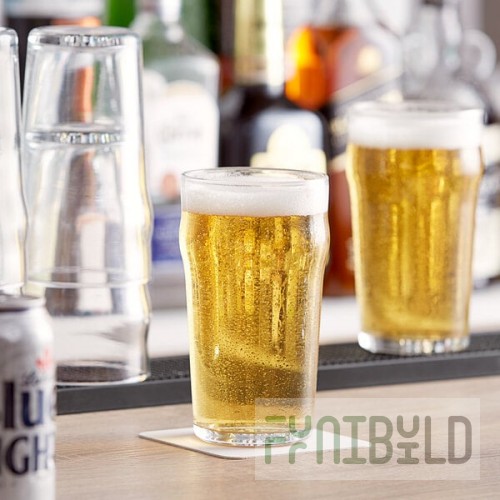 Pasabahce from Steelite International 20 oz. Fully Tempered Nonic Glass - 48/Case