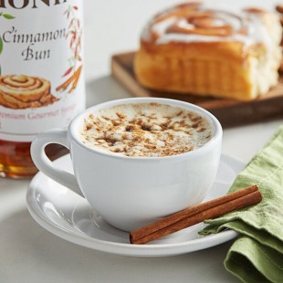 Monin Premium Cinnamon Bun Flavoring Syrup 750 mL