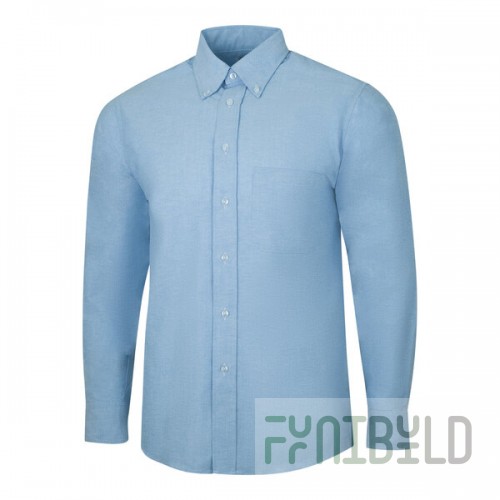 National Patrol by Henry Segal Women's Customizable Blue Long Sleeve Oxford Shirt - 10
