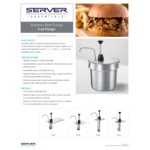 Server Stainless Steel 1 oz. Pump with Lid for 1/3 Size 6