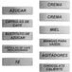 ServSense Magnetic Stainless Steel Coffee Labels for Self Service Station Organizers - Spanish - 11/Pack ServSense Magnetic Stainless Steel Coffee Labels for Self Service Station Organizers - Spanish - 11/Pack