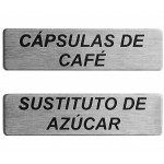 ServSense Magnetic Stainless Steel Coffee Labels for Self Service Station Organizers - Spanish - 11/Pack ServSense Magnetic Stainless Steel Coffee Labels for Self Service Station Organizers - Spanish - 11/Pack
