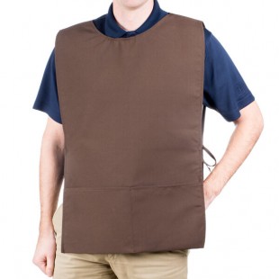 Intedge Brown Adjustable Poly-Cotton Cobbler Apron with 2 Pockets - 29 Intedge Brown Adjustable Poly-Cotton Cobbler Apron with 2 Pockets - 29