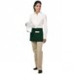 Chef Revival Hunter Green Poly-Cotton Customizable Waist Apron with 3 Pockets - 12