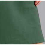 Choice Hunter Green Poly-Cotton Adjustable Bib Apron with 2 Pockets and Natural Webbing Accents - 32