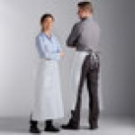 Choice White Poly-Cotton Standard Bistro Apron with 1 Pocket - 33 Choice White Poly-Cotton Standard Bistro Apron with 1 Pocket - 33