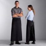 Choice White Poly-Cotton Standard Bistro Apron with 1 Pocket - 33 Choice White Poly-Cotton Standard Bistro Apron with 1 Pocket - 33