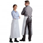 Choice White Poly-Cotton Standard Bistro Apron with 1 Pocket - 33 Choice White Poly-Cotton Standard Bistro Apron with 1 Pocket - 33